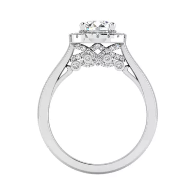 Gia Halo Engagement Ring