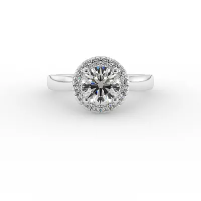 Gia Halo Engagement Ring