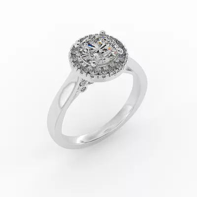 Gia Halo Engagement Ring