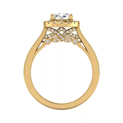 Gia Halo Engagement Ring