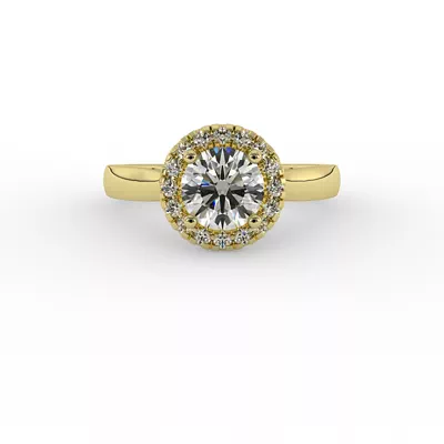Gia Halo Engagement Ring