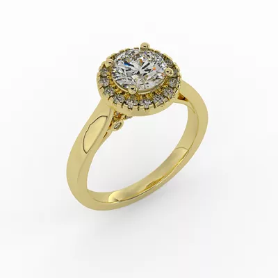 Gia Halo Engagement Ring