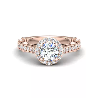 Amina Halo Engagement Ring