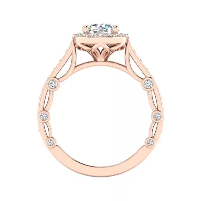Amina Halo Engagement Ring