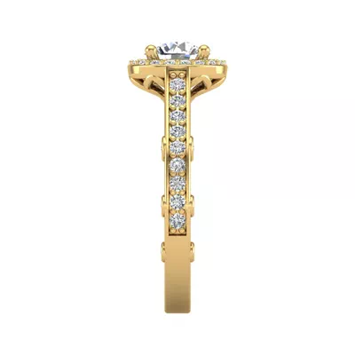 Amina Halo Engagement Ring
