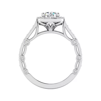 Amina Halo Engagement Ring