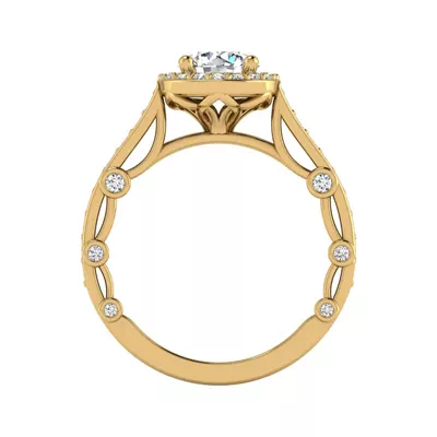 Amina Halo Engagement Ring