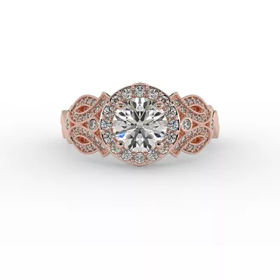 Giselle Halo Engagement Ring