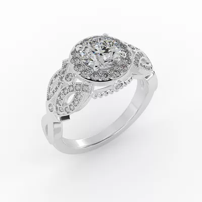 Giselle Halo Engagement Ring