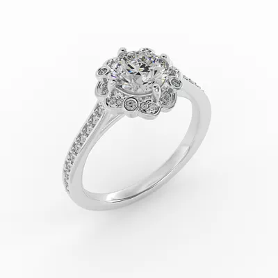 Octavia Halo Engagement Ring
