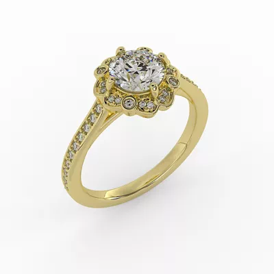 Octavia Halo Engagement Ring