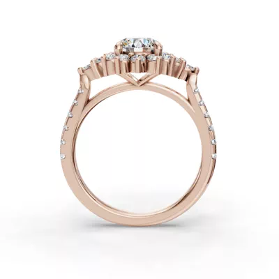 Michelle Round And Marquise Halo Engagement Ring