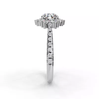 Michelle Round And Marquise Halo Engagement Ring