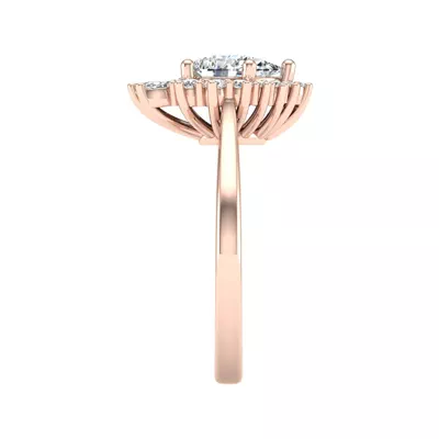 Talia Celestial Halo Engagement Ring