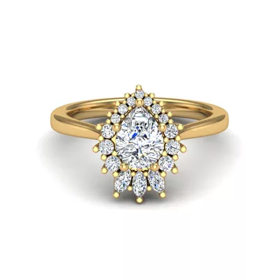 Talia Celestial Halo Engagement Ring