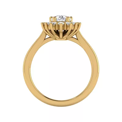 Talia Celestial Halo Engagement Ring