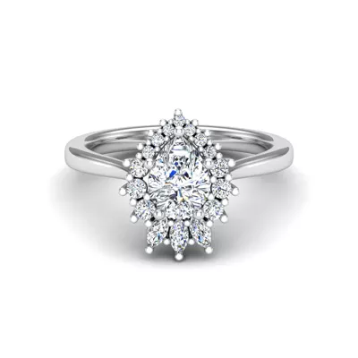 Talia Celestial Halo Engagement Ring