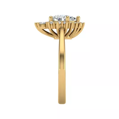 Talia Celestial Halo Engagement Ring