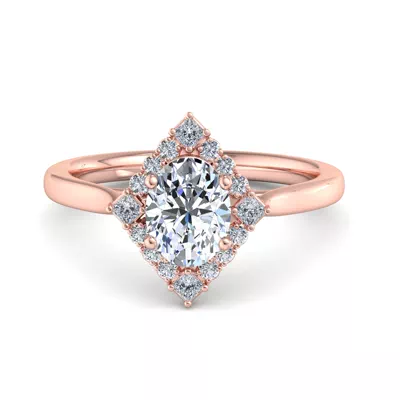 Demi Kite Halo Engagement Ring