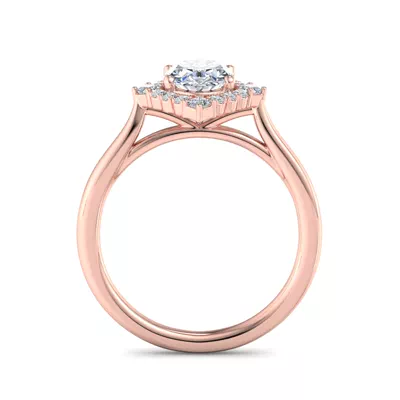 Demi Kite Halo Engagement Ring