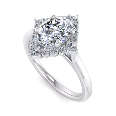 Demi Kite Halo Engagement Ring
