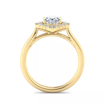 Demi Kite Halo Engagement Ring