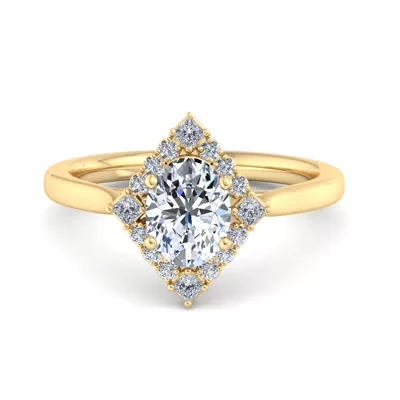 Demi Kite Halo Engagement Ring