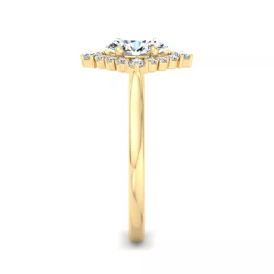 Demi Kite Halo Engagement Ring