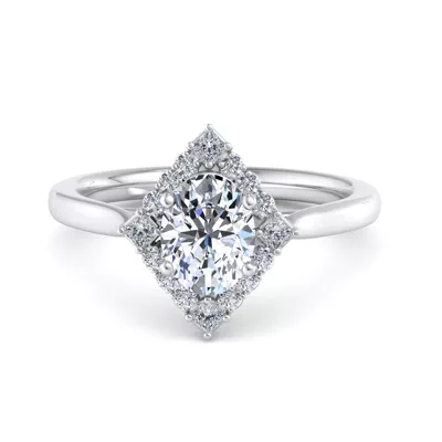 Demi Kite Halo Engagement Ring