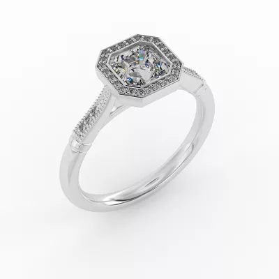 Izabelle Halo Engagement Ring
