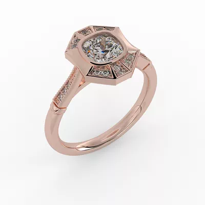 Fatima Halo Engagement Ring