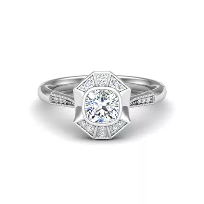 Fatima Halo Engagement Ring