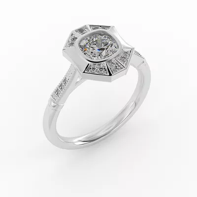 Fatima Halo Engagement Ring
