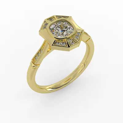 Fatima Halo Engagement Ring