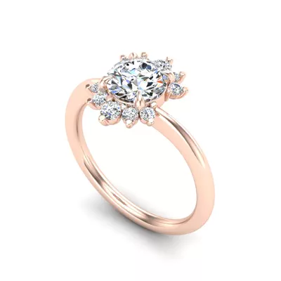 Tatum Half Halo Engagement Ring