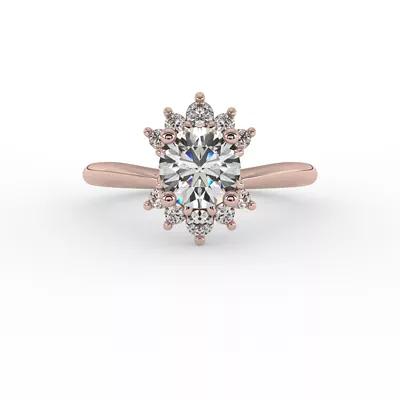 Tatum Half Halo Engagement Ring