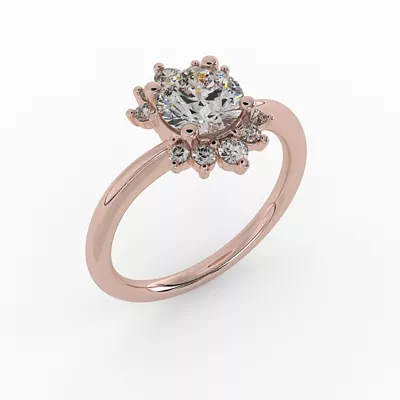 Tatum Half Halo Engagement Ring