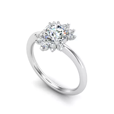 Tatum Half Halo Engagement Ring