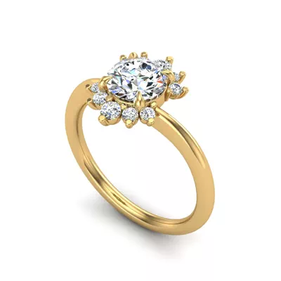 Tatum Half Halo Engagement Ring