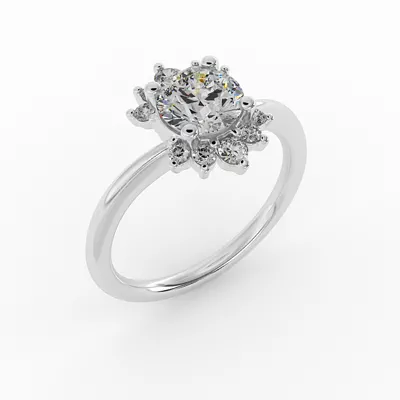 Tatum Half Halo Engagement Ring