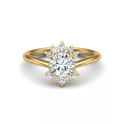 Tatum Half Halo Engagement Ring