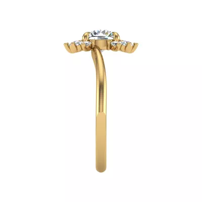 Tatum Half Halo Engagement Ring