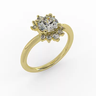 Tatum Half Halo Engagement Ring