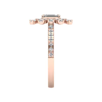 Janet Snowflake Halo Engagement Ring