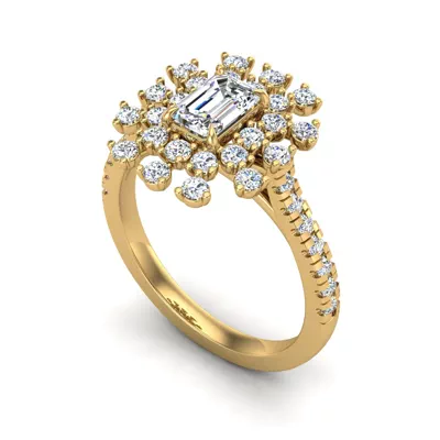 Janet Snowflake Halo Engagement Ring