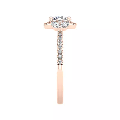 Dahlia Halo Engagement Ring