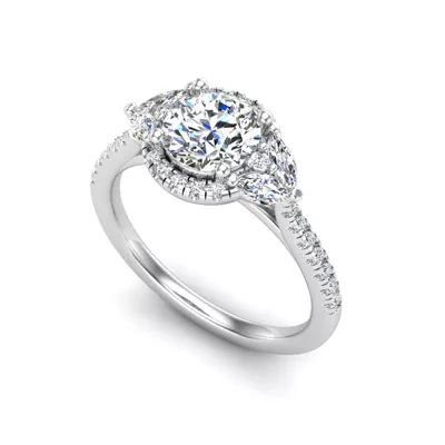Dahlia Halo Engagement Ring