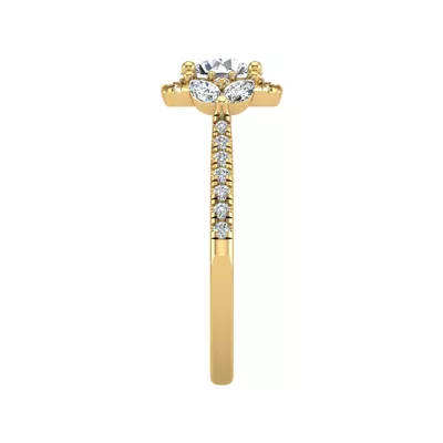 Dahlia Halo Engagement Ring