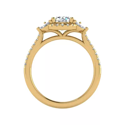 Dahlia Halo Engagement Ring