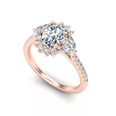 Celeste Halo Engagement Ring